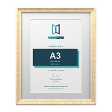 Louis Range Cream Picture, Photo & Poster Frame with White Mount - 20x16" Frame for A3 Photo, Cream