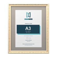 Louis Range Cream Picture, Photo & Poster Frame with Dawn Grey Mount - 20x16" Frame for A3 Photo, Cream