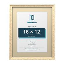 Louis Range Cream Picture, Photo & Poster Frame with Ivory Mount - 20x16" Frame for 16x12" Photo, Cream