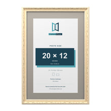Louis Range Cream Picture, Photo & Poster Frame with Dawn Grey Mount - 24x16" Frame for 20x12" Photo, Cream
