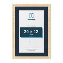 Louis Range Cream Picture, Photo & Poster Frame with Pacific Blue Mount - 24x16" Frame for 20x12" Photo, Cream
