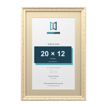 Louis Range Cream Picture, Photo & Poster Frame with Ivory Mount - 24x16" Frame for 20x12" Photo, Cream