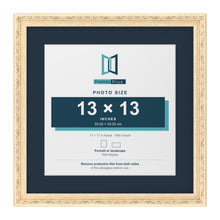 Louis Range Cream Picture, Photo & Poster Frame with Pacific Blue Mount - 17x17" Frame for 13x13" Photo, Cream