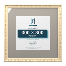 Louis Range Cream Picture, Photo & Poster Frame with Dawn Grey Mount - 45x45cm Frame for 30x30cm Photo, Cream