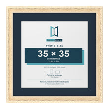 Louis Range Cream Picture, Photo & Poster Frame with Pacific Blue Mount - 45x45cm Frame for 35x35cm Photo, Cream