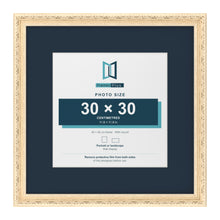 Louis Range Cream Picture, Photo & Poster Frame with Pacific Blue Mount - 45x45cm Frame for 30x30cm Photo, Cream