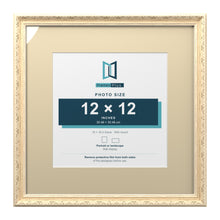 Louis Range Cream Picture, Photo & Poster Frame with Ivory Mount - 18x18" Frame for 12x12" Photo, Cream