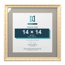 Louis Range Cream Picture, Photo & Poster Frame with Dawn Grey Mount - 18x18" Frame for 14x14" Photo, Cream