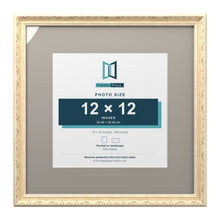 Louis Range Cream Picture, Photo & Poster Frame with Dawn Grey Mount - 18x18" Frame for 12x12" Photo, Cream