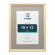 Louis Range Cream Picture, Photo & Poster Frame with Dawn Grey Mount - 24x18" Frame for 18x12" Photo, Cream