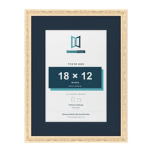 Louis Range Cream Picture, Photo & Poster Frame with Pacific Blue Mount - 24x18" Frame for 18x12" Photo, Cream