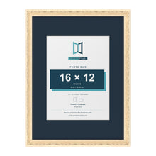 Louis Range Cream Picture, Photo & Poster Frame with Pacific Blue Mount - 24x18" Frame for 16x12" Photo, Cream
