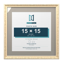 Louis Range Cream Picture, Photo & Poster Frame with Dawn Grey Mount - 19x19" Frame for 15x15" Photo, Cream