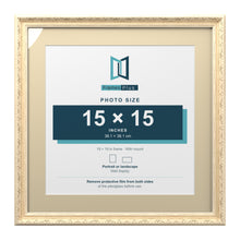 Louis Range Cream Picture, Photo & Poster Frame with Ivory Mount - 19x19" Frame for 15x15" Photo, Cream