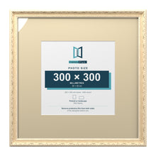 Louis Range Cream Picture, Photo & Poster Frame with Ivory Mount - 50x50cm Frame for 30x30cm Photo, Cream