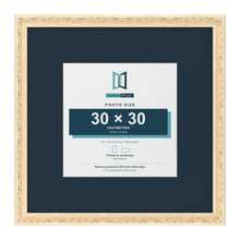 Louis Range Cream Picture, Photo & Poster Frame with Pacific Blue Mount - 50x50cm Frame for 30x30cm Photo, Cream