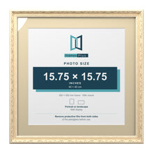 Louis Range Cream Picture, Photo & Poster Frame with Ivory Mount - 50x50cm Frame for 40x40cm Photo, Cream