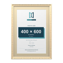 Louis Range Cream Picture, Photo & Poster Frame with Ivory Mount - 70x50cm Frame for 60x40cm Photo, Cream