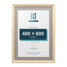 Louis Range Cream Picture, Photo & Poster Frame with Dawn Grey Mount - 70x50cm Frame for 60x40cm Photo, Cream