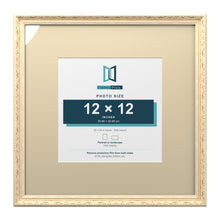 Louis Range Cream Picture, Photo & Poster Frame with Ivory Mount - 20x20" Frame for 12x12" Photo, Cream