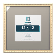 Louis Range Cream Picture, Photo & Poster Frame with Dawn Grey Mount - 20x20" Frame for 12x12" Photo, Cream
