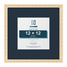 Louis Range Cream Picture, Photo & Poster Frame with Pacific Blue Mount - 20x20" Frame for 12x12" Photo, Cream