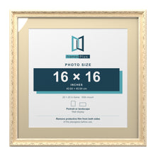 Louis Range Cream Picture, Photo & Poster Frame with Ivory Mount - 20x20" Frame for 16x16" Photo, Cream