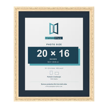 Louis Range Cream Picture, Photo & Poster Frame with Pacific Blue Mount - 24x20" Frame for 20x16" Photo, Cream