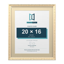 Louis Range Cream Picture, Photo & Poster Frame with Ivory Mount - 24x20" Frame for 20x16" Photo, Cream