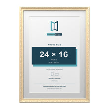 Louis Range Cream Picture, Photo & Poster Frame with White Mount - 28x20" Frame for 24x16" Photo, Cream