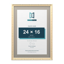 Louis Range Cream Picture, Photo & Poster Frame with Dawn Grey Mount - 28x20" Frame for 24x16" Photo, Cream