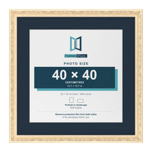 Louis Range Cream Picture, Photo & Poster Frame with Pacific Blue Mount - 52x52cm Frame for 40x40cm Photo, Cream