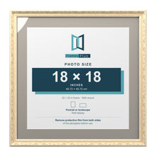 Louis Range Cream Picture, Photo & Poster Frame with Dawn Grey Mount - 22x22" Frame for 18x18" Photo, Cream