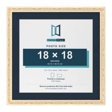 Louis Range Cream Picture, Photo & Poster Frame with Pacific Blue Mount - 22x22" Frame for 18x18" Photo, Cream