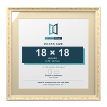 Louis Range Cream Picture, Photo & Poster Frame with Ivory Mount - 22x22" Frame for 18x18" Photo, Cream