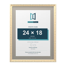 Louis Range Cream Picture, Photo & Poster Frame with Dawn Grey Mount - 28x22" Frame for 24x18" Photo, Cream