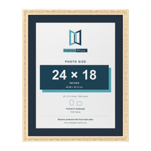 Louis Range Cream Picture, Photo & Poster Frame with Pacific Blue Mount - 28x22" Frame for 24x18" Photo, Cream