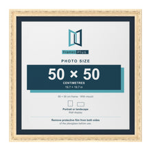 Louis Range Cream Picture, Photo & Poster Frame with Pacific Blue Mount - 56x56cm Frame for 50x50cm Photo, Cream