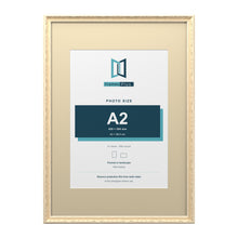 Louis Range Cream Picture, Photo & Poster Frame with Ivory Mount - A1 Frame for A2 Photo, Cream