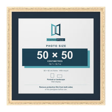 Louis Range Cream Picture, Photo & Poster Frame with Pacific Blue Mount - 60x60cm Frame for 50x50cm Photo, Cream