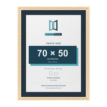 Louis Range Cream Picture, Photo & Poster Frame with Pacific Blue Mount - 80x60cm Frame for 70x50cm Photo, Cream