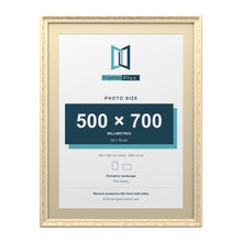 Louis Range Cream Picture, Photo & Poster Frame with Ivory Mount - 80x60cm Frame for 70x50cm Photo, Cream