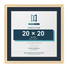 Louis Range Cream Picture, Photo & Poster Frame with Pacific Blue Mount - 24x24" Frame for 20x20" Photo, Cream