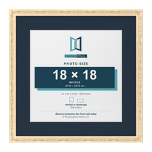 Louis Range Cream Picture, Photo & Poster Frame with Pacific Blue Mount - 24x24" Frame for 18x18" Photo, Cream