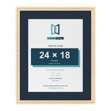 Louis Range Cream Picture, Photo & Poster Frame with Pacific Blue Mount - 30x24" Frame for 24x18" Photo, Cream