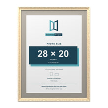 Louis Range Cream Picture, Photo & Poster Frame with Dawn Grey Mount - 32x24" Frame for 28x20" Photo, Cream