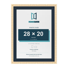 Louis Range Cream Picture, Photo & Poster Frame with Pacific Blue Mount - 32x24" Frame for 28x20" Photo, Cream