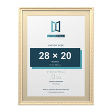 Louis Range Cream Picture, Photo & Poster Frame with Ivory Mount - 32x24" Frame for 28x20" Photo, Cream