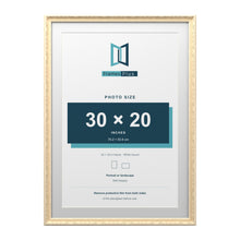 Louis Range Cream Picture, Photo & Poster Frame with White Mount - 34x24" Frame for 30x20" Photo, Cream