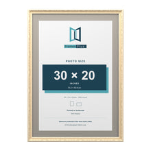 Louis Range Cream Picture, Photo & Poster Frame with Dawn Grey Mount - 34x24" Frame for 30x20" Photo, Cream